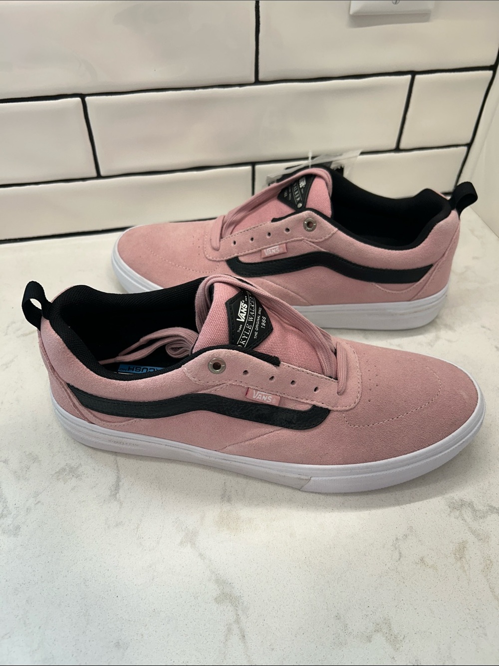 Vans Kyle Walker Pro Z Skateboard Shoes‎ Men’s Size 9.5 Suede Pink Black NWT